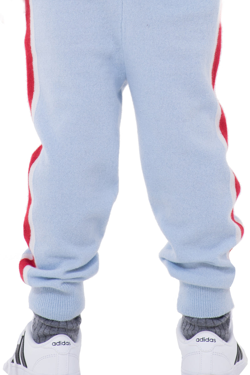 Kids Striped Cashmere Joggers