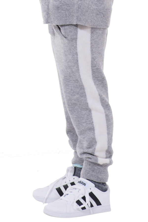 Kids Striped Cashmere Joggers