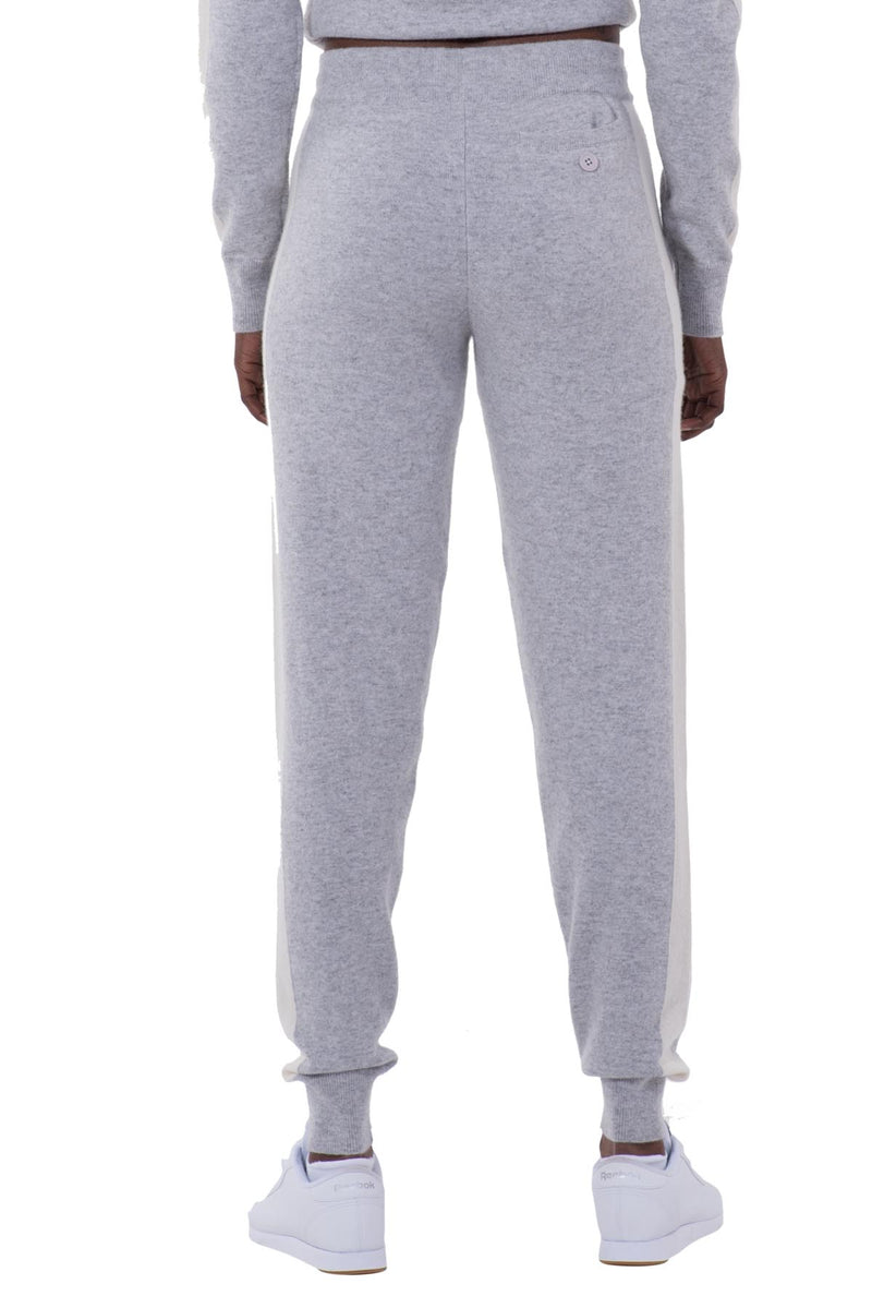 Womens Striped Cashmere Joggers