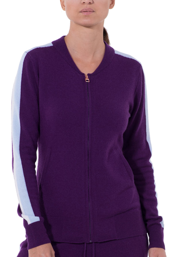 Womens Cashmere Track Jacket