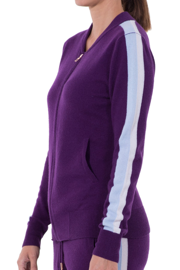 Womens Cashmere Track Jacket